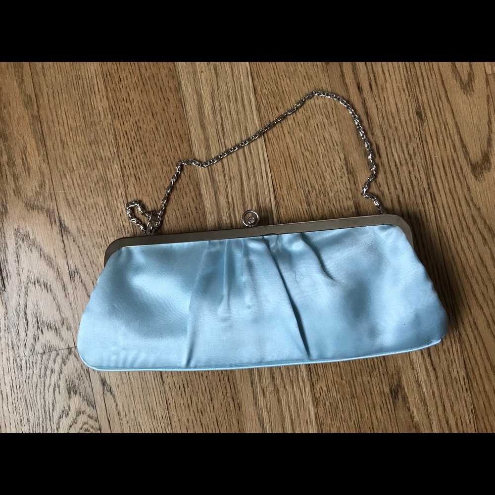 ***Last Chance*** Bundle 3 for $10 light blue satiny small clutch/purse.
